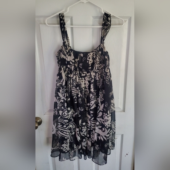 Inc International Concept Baby Doll Floral Paisley Print Sheer Mini Dress, Sze 2 - Picture 3 of 6